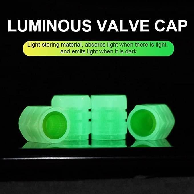 Valve Caps Car Wheel Radium Light Neon (Pack of 4)