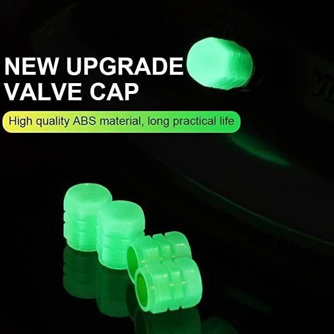 Valve Caps Car Wheel Radium Light Neon (Pack of 4)